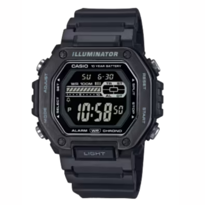 Casio General MWD-110HB-1BV Metal Bezal With Black Strap Men Watch